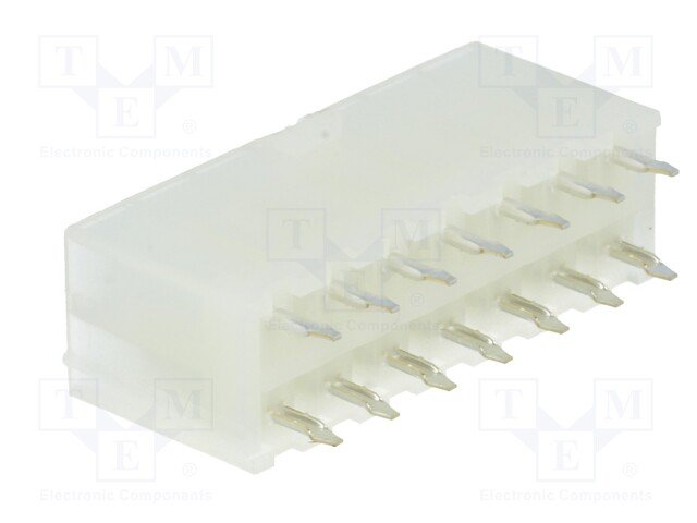 14pin(2x7), "papa", 4.2x4.2mm, THT, "Mini-Fit® serija, 9A/600V, taisns