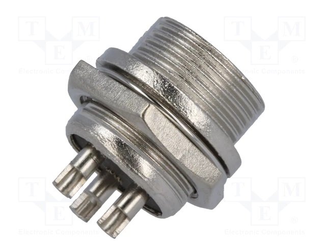 3PIN mikrofona štekeris šasijaii, M16, Ø12.5mm