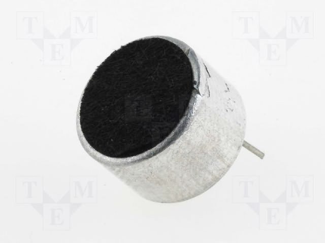 Mikrofons elektrets, lodejamas THT, Ø9.7x6.5mm, 2.2kΩ, 500uA, 1.5÷10V, SNR:60dB, 20-16000Hz