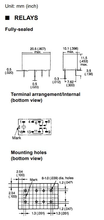 Relejs DC24V, DPDT, 2x1A/120VAC, 2x2A/24VDC, 2.88kΩ(10.4mA), divi kontakti uz RELPOL, 21x10.1x12.1mm, OMRON => RS-24