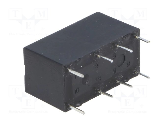 Relejs DC24V, DPDT, 2x1A/120VAC, 2x2A/24VDC, 2.88kΩ(10.4mA), divi kontakti uz RELPOL, 21x10.1x12.1mm, OMRON => RS-24