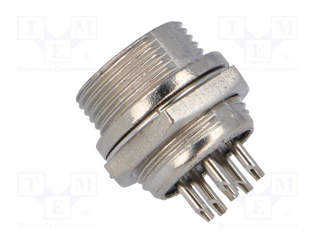 6PIN mikrofona štekeris šasijaii, M16, Ø12.5mm