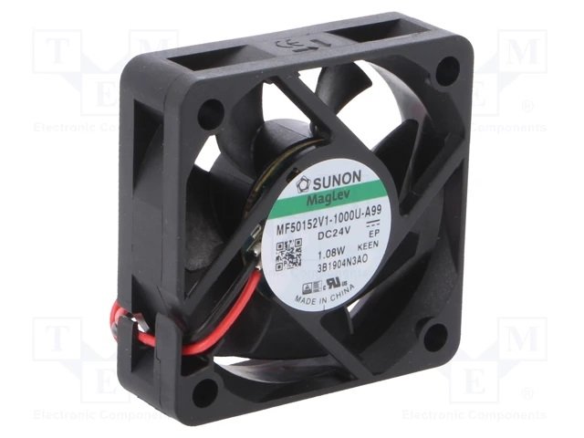 50x50x15mm, DC24V, MagLev, 28.88m3/h, 33dB, 6100rpm, 1.08W, Ventilators