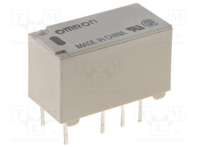 Relejs DC24V, DPDT, 2x0.5A/125VAC, 2x2A/30VDC, 2.88kΩ(8.3mA), divi kontakti uz pārslēgšanu, 14.8x7.3x9.2mm, OMRON