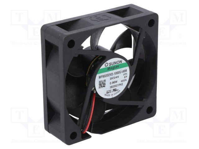 60x60x20mm, DC24V, ritgultnis, 32.26m3/h, 28dB, 4200rpm, 0.84W, Ventilators