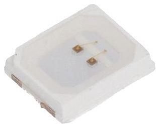 Gaismas diode SMD, sarkans, 3528, 1200-2000mcd, 624nm, 1.6...2.4V/60mA, 2.8x3.5x0.8mm, 120°, PLCC2