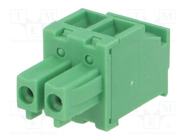 Terminal blocks vadam, ligzda, 2pin, 3.50mm, 0.5÷1.5mm2, leņķisks, 7A