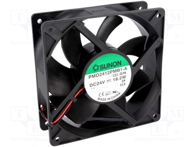 120x120x38mm, DC24V, ritgultnis, 322.8m3/st, 54dBA, 4200rpm, 18.2W, Ventilators, Pēc iepriekšēja pasūtījuma