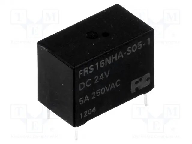 Relejs DC24V, SPST-NO, 5A/250VAC, 5A/30VDC, 2.8kΩ(8.3mA), viens kontakts uz saslēgšanu, 17.6x10.1x12.3mm, FORWARD INDUSTRIAL CO.