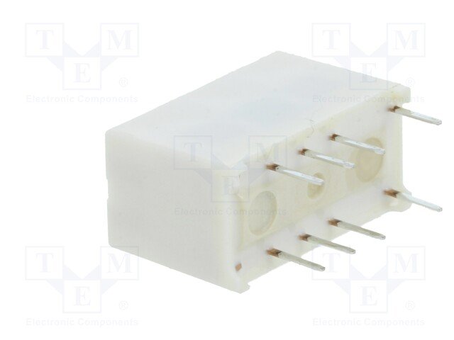 Relejs DC12V, DPDT, 0.5A/125VAC, 1A/30VDC, 1440Ω(8.3mA), divi kontakti uz pārslēgšanu, bistabilas, 14.9x7.4x9.7mm, FUJITSU