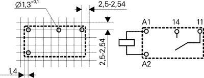 Relejs DC24V, SPST-NO, 6A/250VAC, 6A/30VDC, 2.88kΩ(8.3mA), viens kontakts uz saslēgšanu, 20x10,6x10mm, TE Connectivity