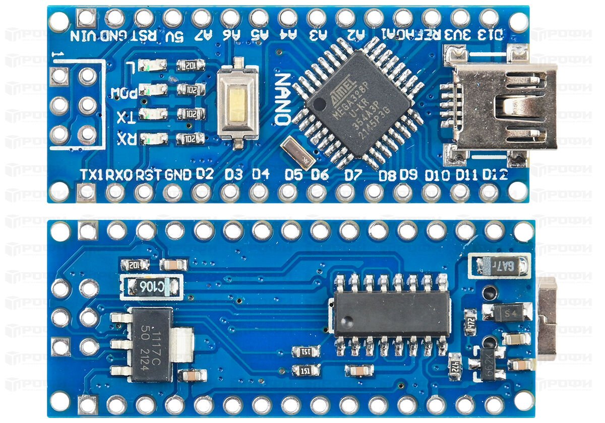 ARDUINO NANO V3 (ATMEGA328P-AU), CH340, miniUSB-B