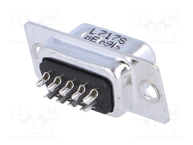 9PIN  D-SUB, štekers, solder type, RS232, 5A/250V, AMPHENOL