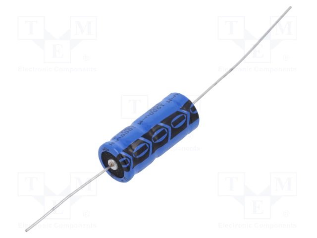 1000/25V, 105C, Ø12.5x30mm, ±20%, Kondensators elektrolītisks, 10000h, VISHAY, ar lokaniem aksialiem izvadiem