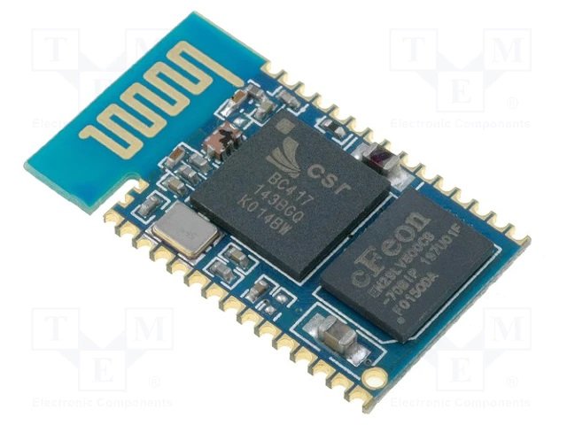 Modulis: Bluetooth, PCM, UART, USB, SMD, 2.0 EDR, 25x14.5x2.2mm, 3...3.6VDC