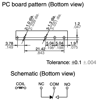 Relejs DC24V, SPDT, 6A/250VAC, 6A/30VDC, 3.39k(7.1mA), viens kontakts uz pārslēgšanu(AgNi), 28x5x15mm, PANASONIC