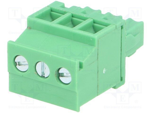 Terminal blocks vadam, ligzda, 3pin, 3.81mm, 0.5÷1.5mm2, leņķisks, 7A