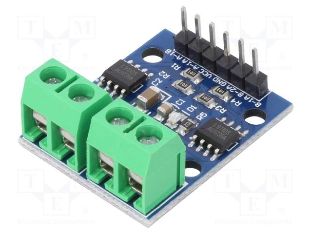 Modulis: soļu dzinēja kontrollers, 12V, 800mA, 29x23mm, L9110S