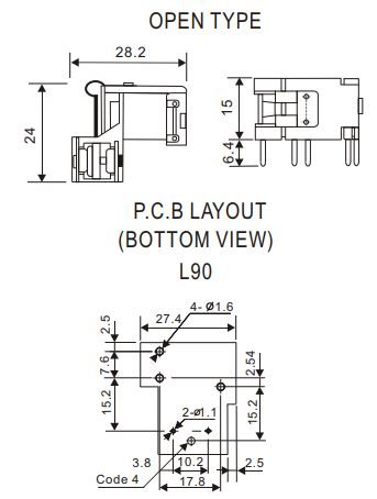 Relejs DC24V, SPDT, 30A/240VAC, 20A/30VDC, 660Ω(36mA), viens kontakts uz pārslēgšanu, atvērtais izpildījums, RAYEX ELECTRONICS