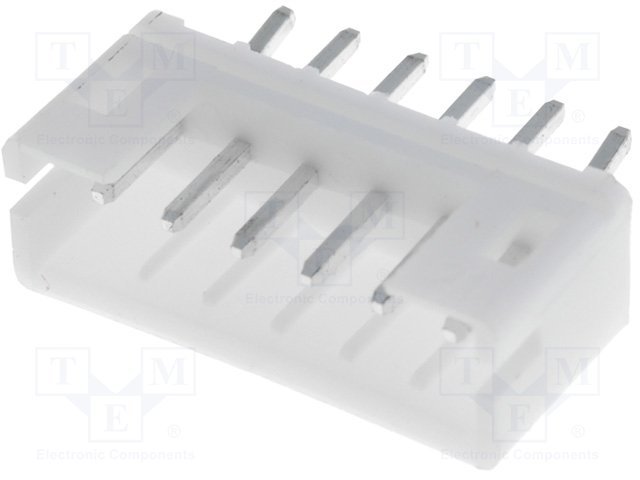 6pin, ligzda/papa, šasijai, solis=2.0mm, THT, 100V/1A