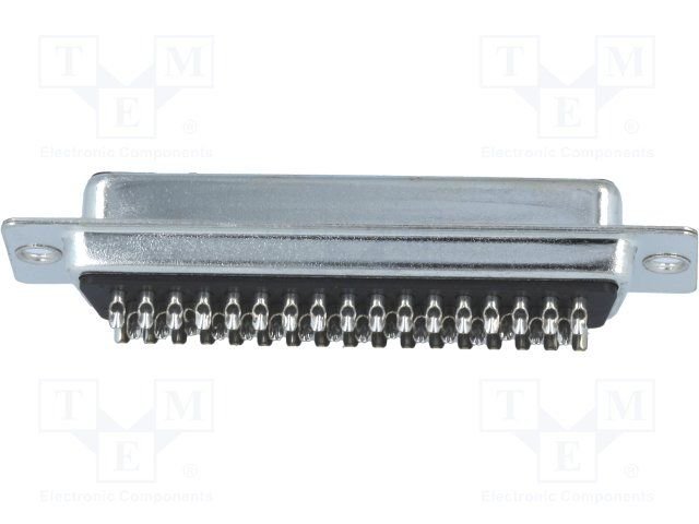 50PIN, trīs rindu, D-Sub HD, ligzda, gold, solder type