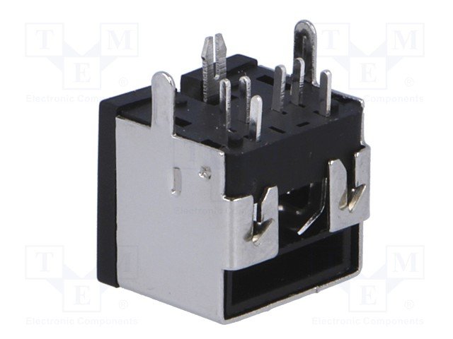 6PIN minidin ligzda, THT