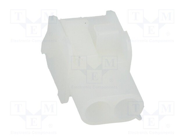 2pin(1x2), korpuss kontaktam "mama", 6.35x6.35mm, NLS serija, taisns