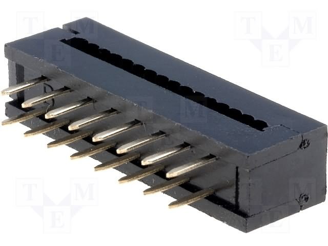 16pin(2x8), IDC, šleife/THT, solis=2.54x2.54mm