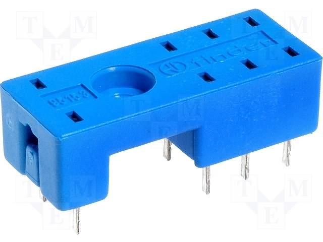 Releja pamats, PIN:8, 10A/250VAC, PCB, serija: 40.51, 40.52, 40.61, 41.81, 44.52, 44.62, DPDT(SPDT)