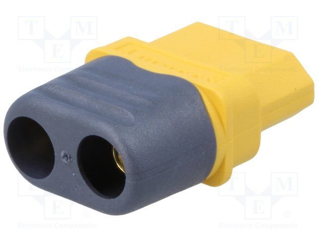 2Pin, XT60, "mama", 500V, 30A, 12AWG, lodejama vadam, ar aizmugures vāku