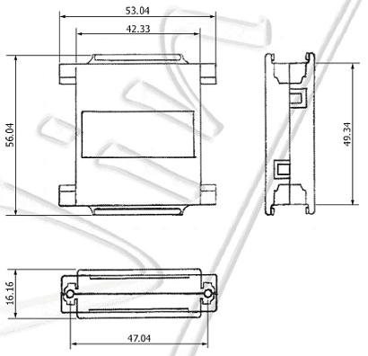 25pin štekers uz 25pin štekers, plastmasas korpuss
