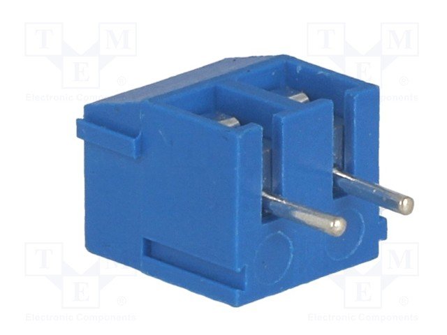 Terminal blocks PCB, 2pin, 3.81mm, 0.5mm2, 250V/10A, 7x8.5x7.6mm
