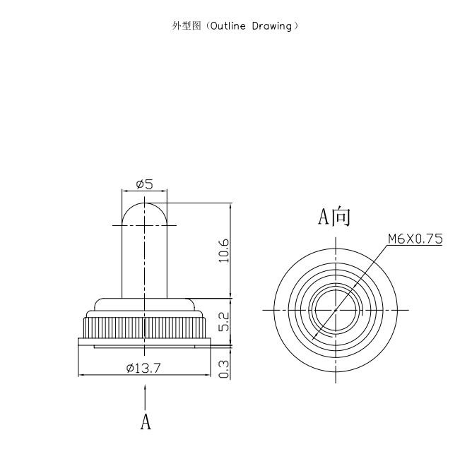 Aizsardzības plēves vaciņš TS, M6x0.75, metriska vītne