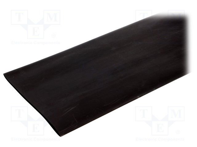 Termosarūkšs kembriks, Ø72.6mm=>31.2mm, 2:1, melnā krasa, 1m