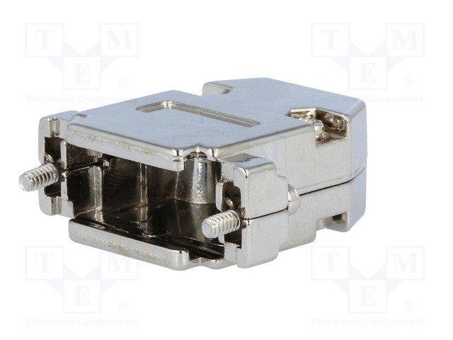 15PIN korpus metalā, D-SUB ar īsām skrūvēm