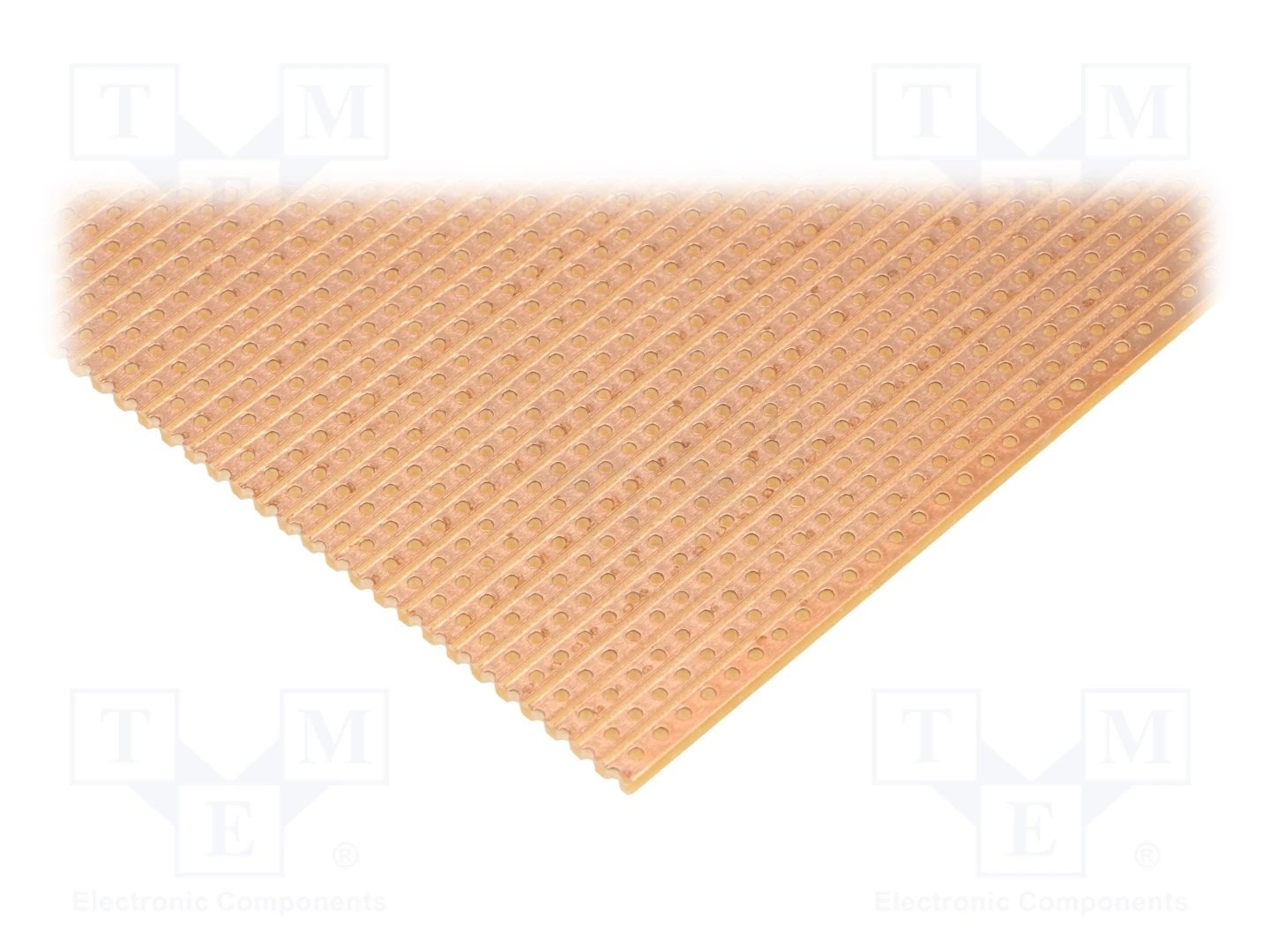 Maketēšanas plate 100x100mm ar 1600 caurumiem, getinaks, kontakti ir savienoti līnijā, solis 2.54mm, 1.6mm