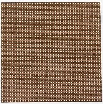 Maketēšanas plate 100x100mm ar 1600 caurumiem, getinaks, kontakti ir savienoti līnijā, solis 2.54mm, 1.6mm