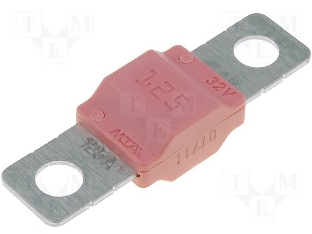 125A, 32V, 40x12x8.2mm, drošinātājs