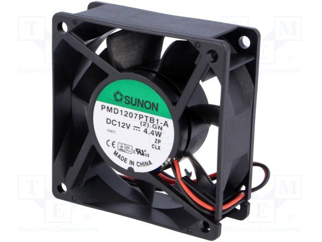 70x70x25mm, DC12V, MagLev, 83.25m3/h, 45dBA, 5100RPM, 4.4W, Ventilators