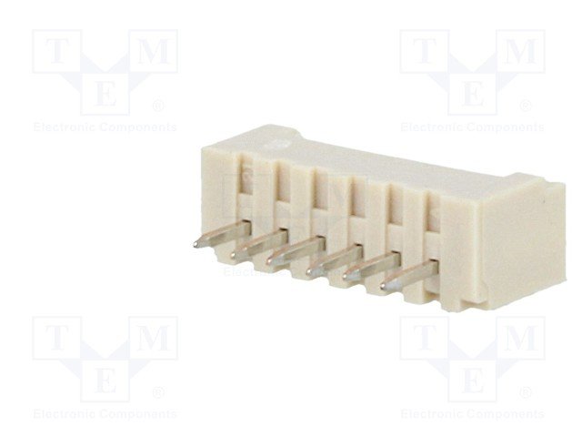 6pin, ligzda/papa, šasijai, solis=1.25mm, taisns, THT, 125V/1A, Micro serija