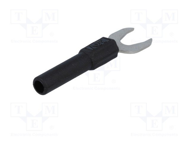 Dakša kontakts 4-6mm, 60VDC, 36A, 4mm ligzda, melna krasa