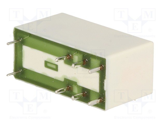 Relejs DC3V, DPDT, 2x8A/250VAC, 2x8A/24VDC, 22R(227mA), divi kontakti uz pārslēgšanu, 29x12.7x15.7mm, RELPOL