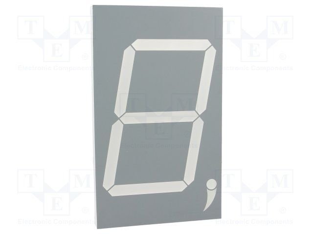 7LED indikators, vienkartējs, 132mm, 107.5x179.5mm, kopējs anods, sarkans, Pēc iepriekšēja pasūtījuma