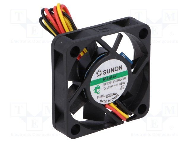 40x40x10mm, DC12V, MagLev, 13.6m3/h, 32dBA, 7000RPM, 1.08W, Ventilators ar deveju, tips F