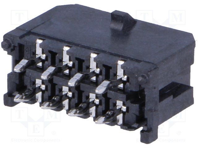 8pin(2x4), MicroFit, "mama/THT", šasijai, solis=3x3mm, 5A, taisns