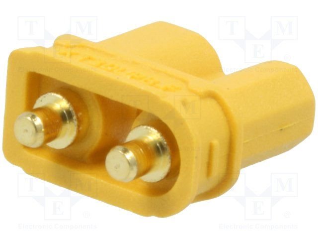 2Pin, XT30, "mama", 500V, 15A, lodejama PCB, taisns