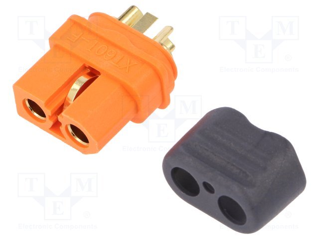 3Pin, XT60, "mama", 500V, 30A, 12AWG, oranžs, lodejama vadam