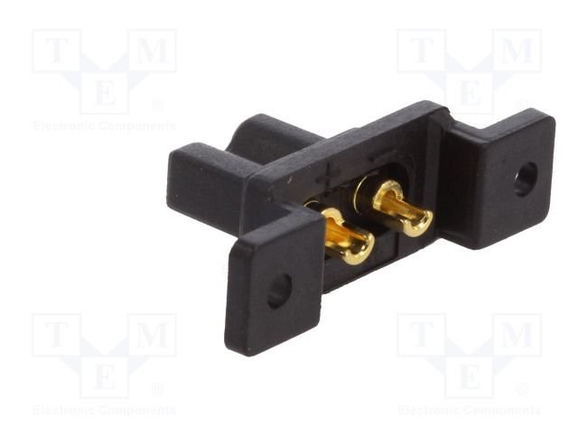 2Pin, XT30, "mama", 500V, 15A, 18AWG, uz paneli, atloku (2 atveres), lodejama