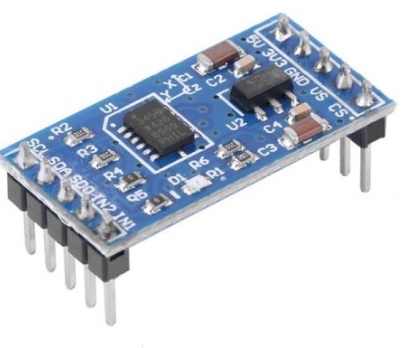 Modulis: akselerometrs, ADXL345, 3.3...5VDC, 14x21mm, Accelerometer measuring range - ±2, ±4, ±8, ±16gr.