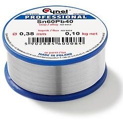 0.38mm 60Sn/40Pb, 100g, Lodalva ar flusu F-SW26, No Clean, 2.5%, 190°C